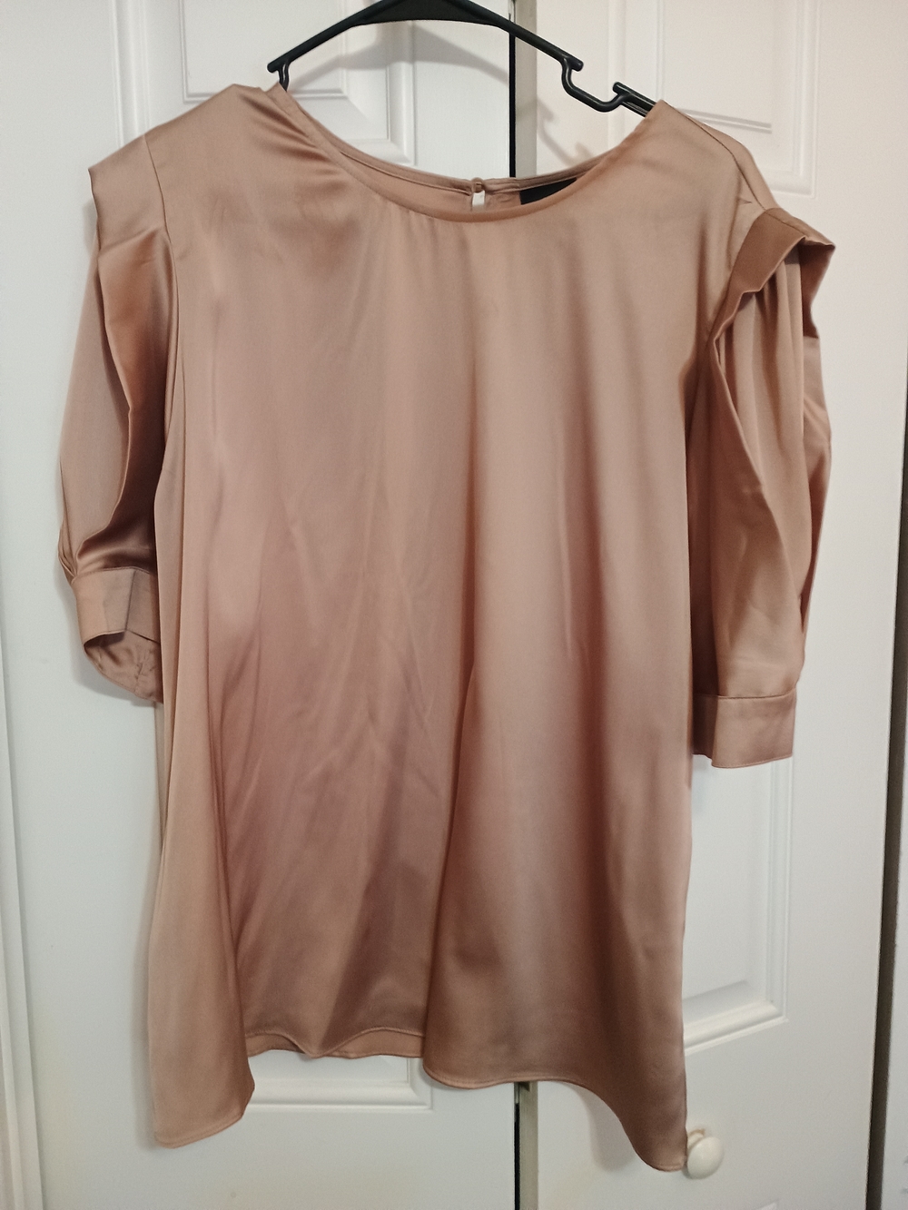 Worthington Satin-Look Blouse in Dusty Rose